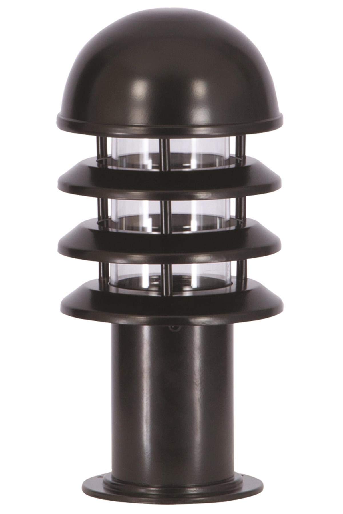 AVONNI BSU-68129-BSY-K Siyah Elektrostatik Toz Boyalı Dış Mekan Aydınlatma, E27, Aluminyum, Polikarbon Cam, 18cm