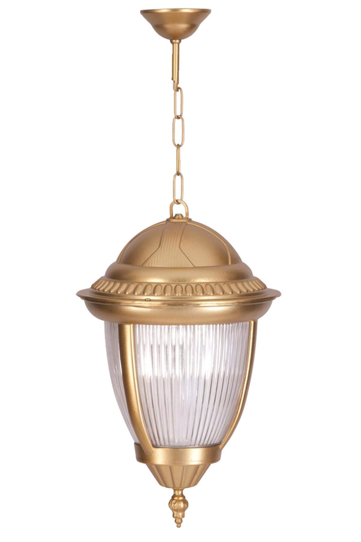 Avonni BFE-68053-BSA Sarı Elektrostatik Toz Boyalı Dış Mekan Aydınlatma, E27, Aluminyum, Döküm Dip, Polikarbon Cam, 25 Cm