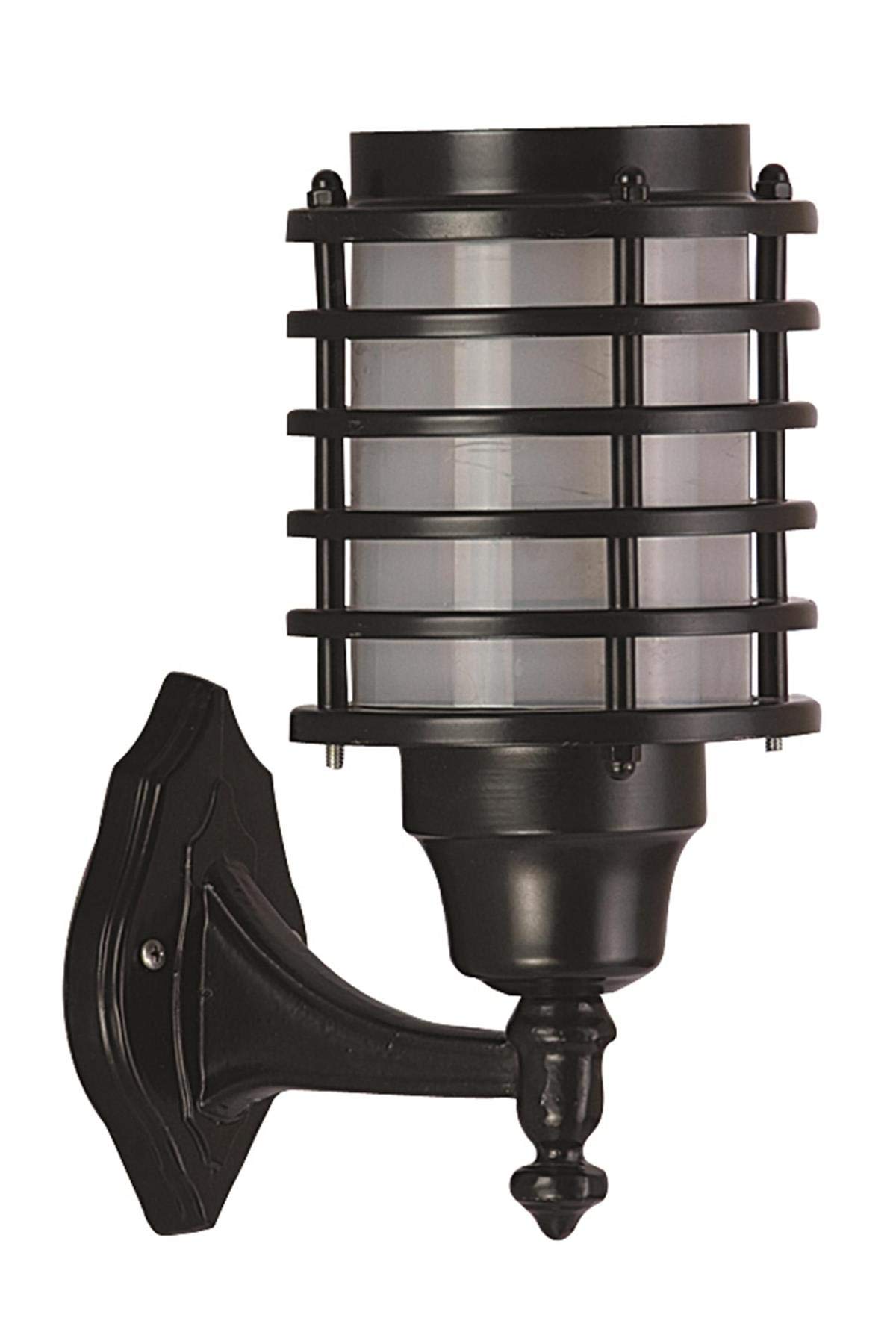 AVONNI BAP-68128-BSY Siyah Elektrostatik Toz Boyalı Dış Mekan Aydınlatma, E27, Aluminyum, Polikarbon Cam, 25cm