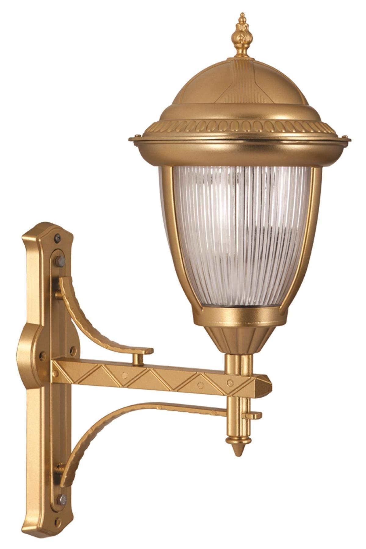 AVONNI BAP-68053-BSA-M1 Sarı Elektrostatik Toz Boyalı Dış Mekan Aydınlatma, E27, Aluminyum, Döküm Dip, Polikarbon Cam, 35cm