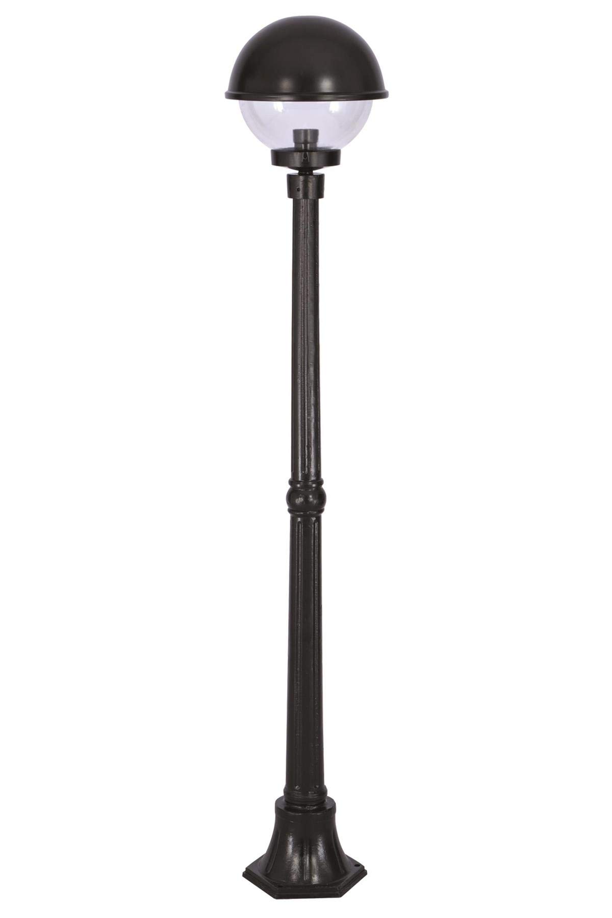 Avonni BDR-68064-1BSY Siyah Elektrostatik Toz Boyalı Dış Mekan Aydınlatma, E27, Aluminyum, Polikarbon Cam, 30 Cm