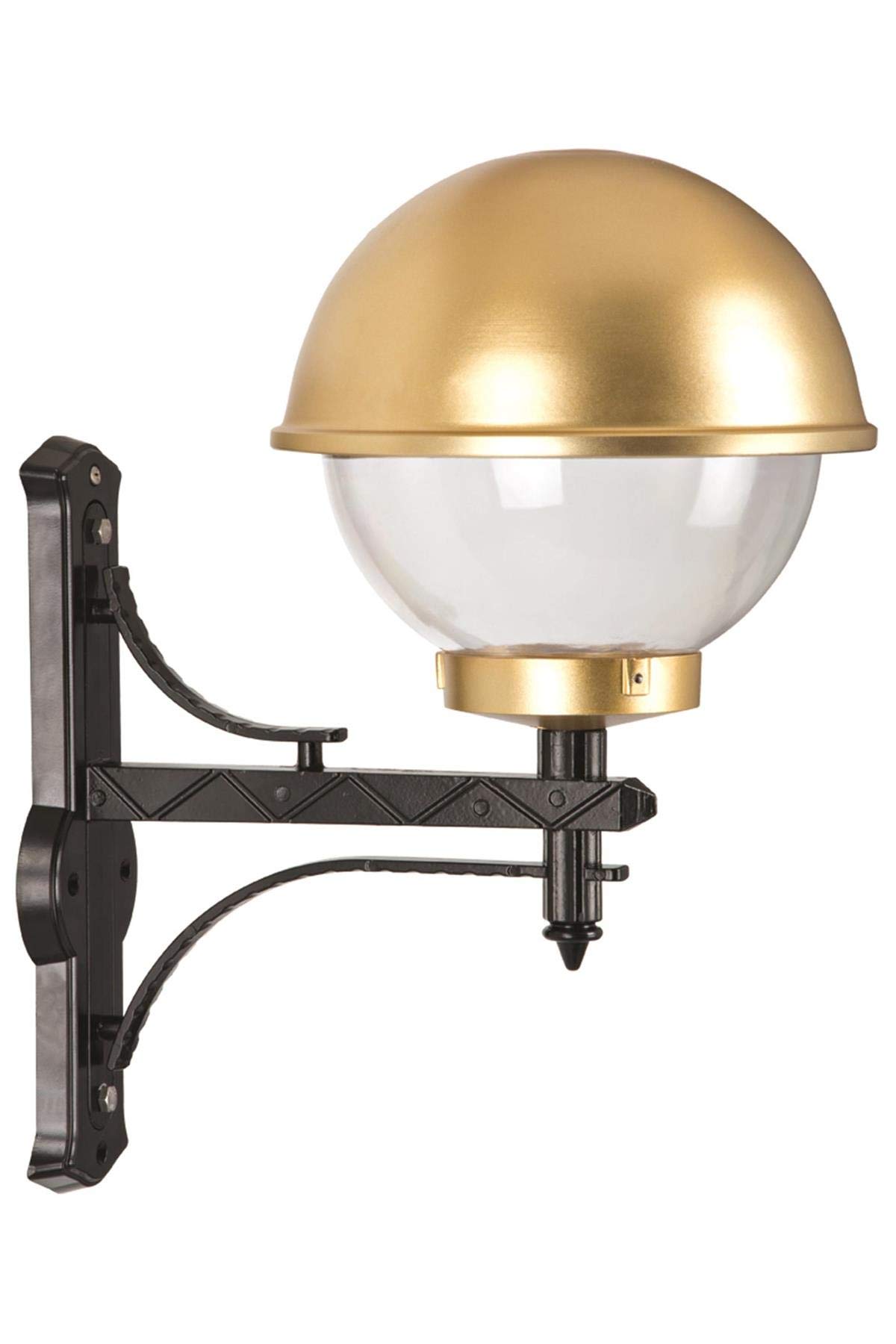Avonni BAP-68060-BSY-OP Sarı/Siyah Elektrostatik Toz Boyalı Dış Mekan Aydınlatma, E27, Aluminyum, Polikarbon Cam, 40 Cm