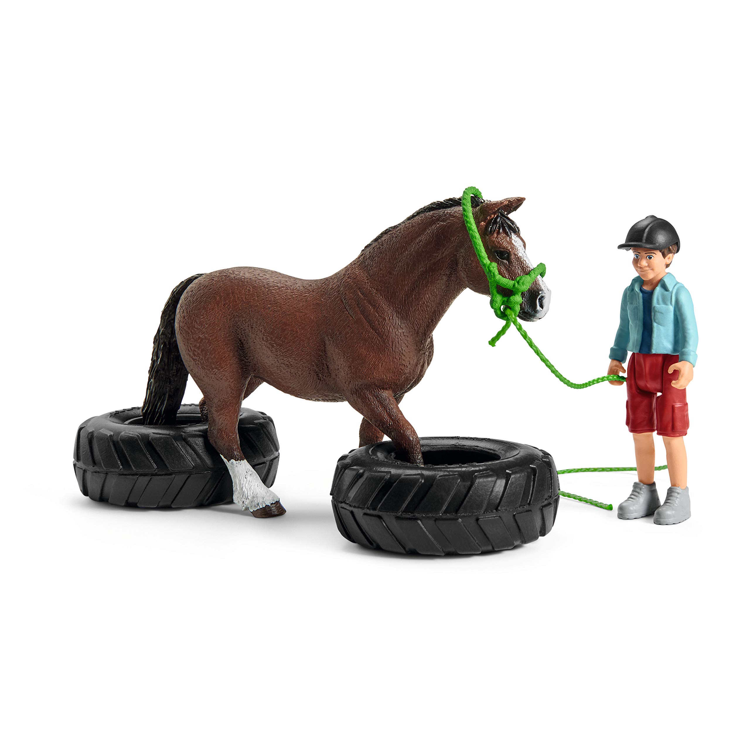 SCHLEICH 42482 Pony Yarış seti Oyuncak Figürü, Çok Renkli