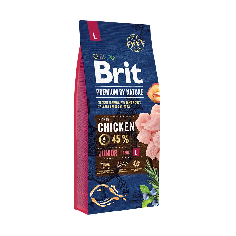 Brit Premium By Nature Adult Large, Büyük Irk - Yetişkin Köpekler İçin, Tavuk Etli Kuru Mama, 15 kg