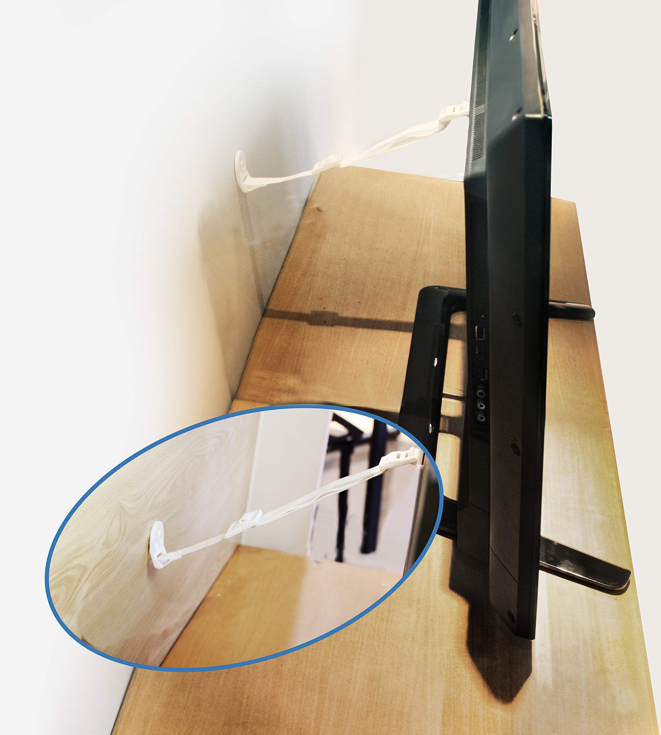Miny Baby MB753BEYAZ Metal Başlıklı Deprem Güvenliği Kayışı (Beyaz)
