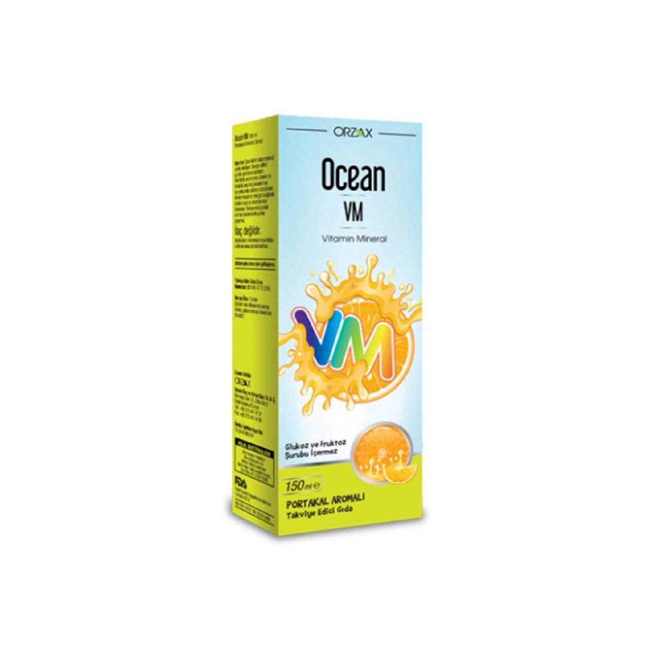 Ocean VM Vitamin Mineral Portakal Aromalı Şurup 150 mL