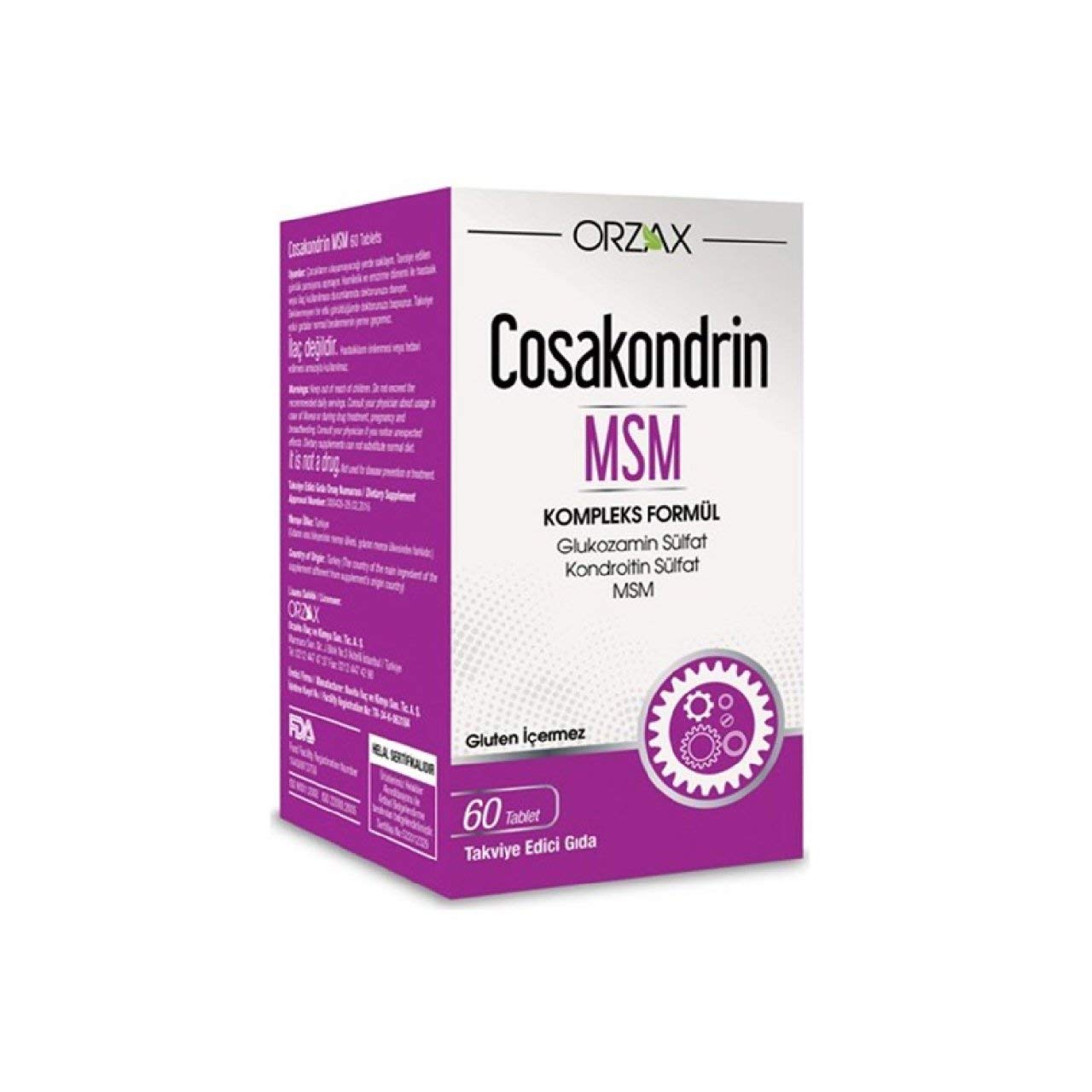 Orzax Cosakondrin Msm 60 Tablet