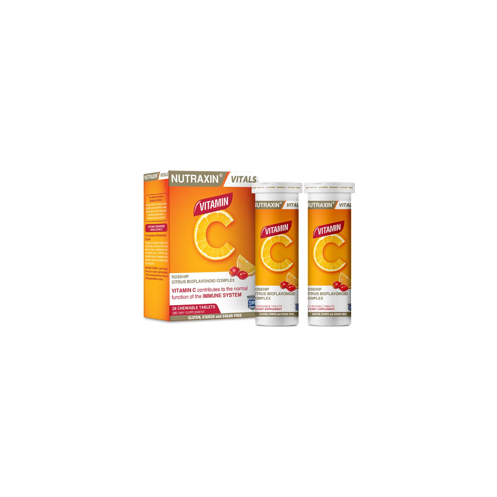 Nutraxin Vitals Vitamin C 28 Çiğnenebilir Tablet Takviye Edici Gıda