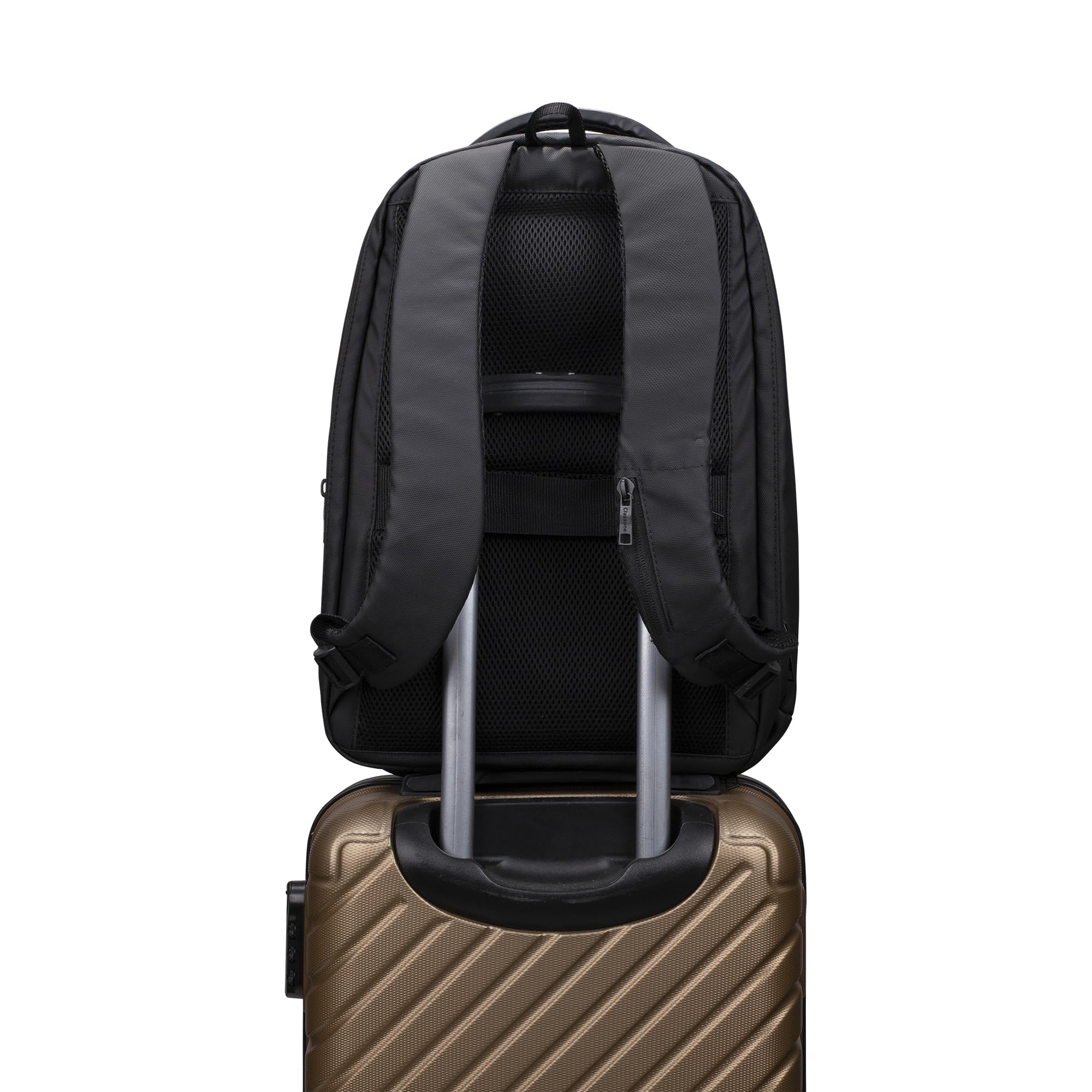 Classone GA-0010 Gauntlet V1 Sert Kabuk Serisi 15.6 inch Uyumlu WTX Pro Su Geçirmez Kumaş Laptop Çantası -Siyah