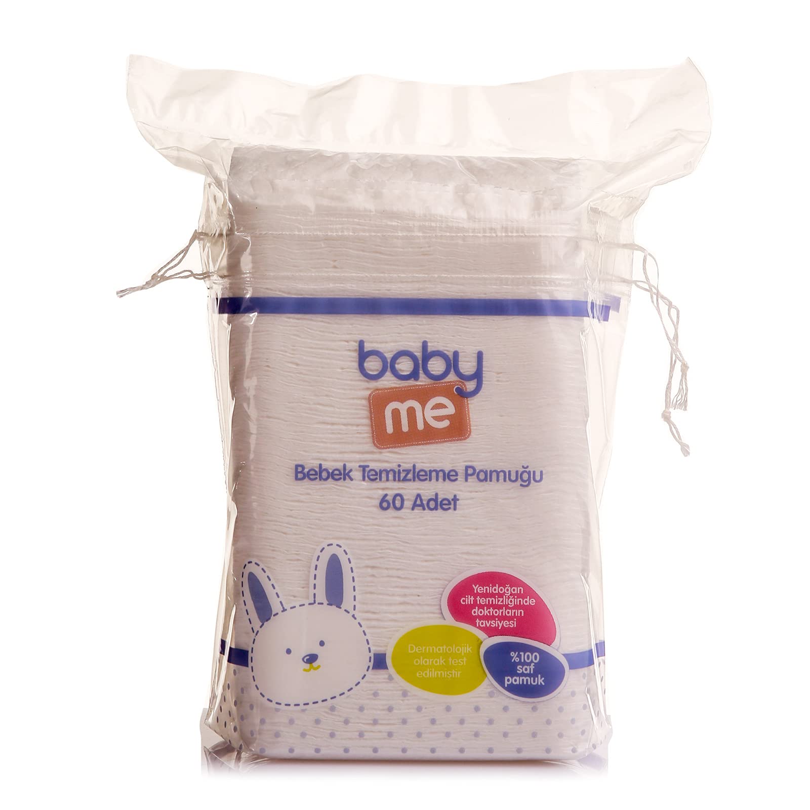 baby me Bebek Temizleme Pamuğu 60 adet