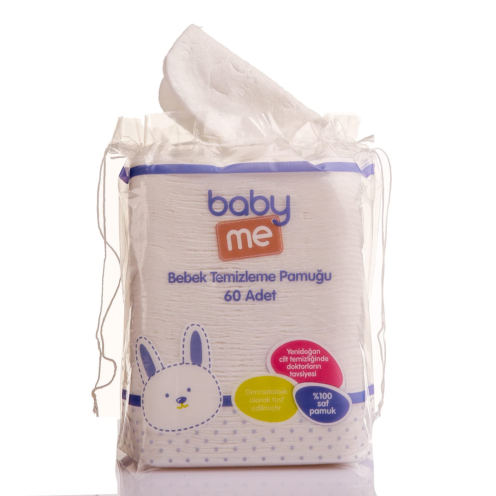 baby me Bebek Temizleme Pamuğu 60 adet