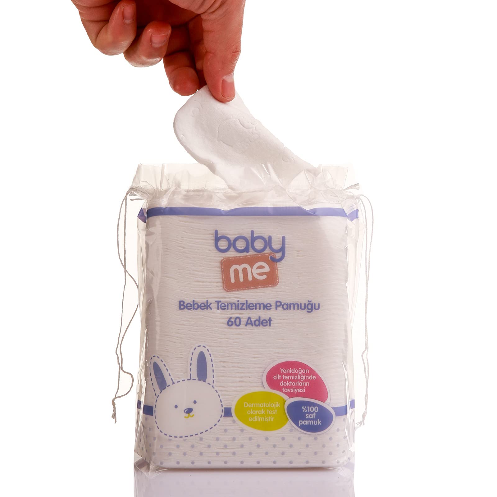 baby me Bebek Temizleme Pamuğu 60 adet