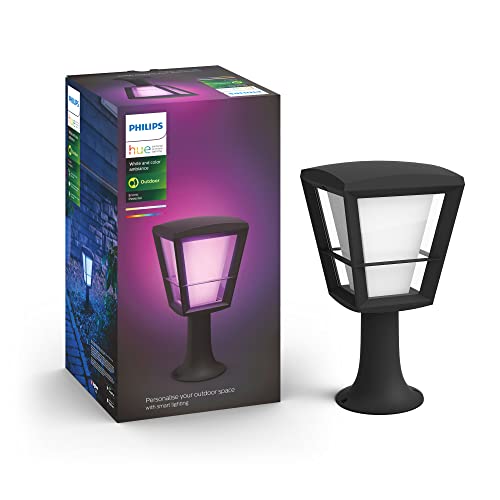 Philips Hue White and Color Ambiance Econic Akıllı Led bahçe lambası, dış mekan için, kısılabilir, 16 milyon renk