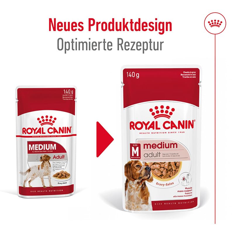Royal Canin Medium Adult Gravy Yetişkin Köpek Yaş Maması 140 gr x 10 Adet
