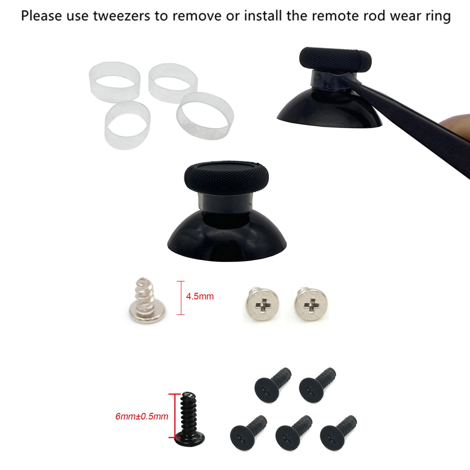 Onyehn 4 adet Analog 3D Joystick Thumbstick Yedek Parçalar Tornavida Tamir Kitleri ile fit Sony PlayStation 4 PS4 Kontrolörleri için