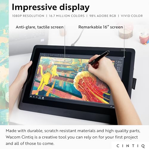 Wacom Cintiq 16 Drawing Tablet with Screen (DTK1660K0A)
