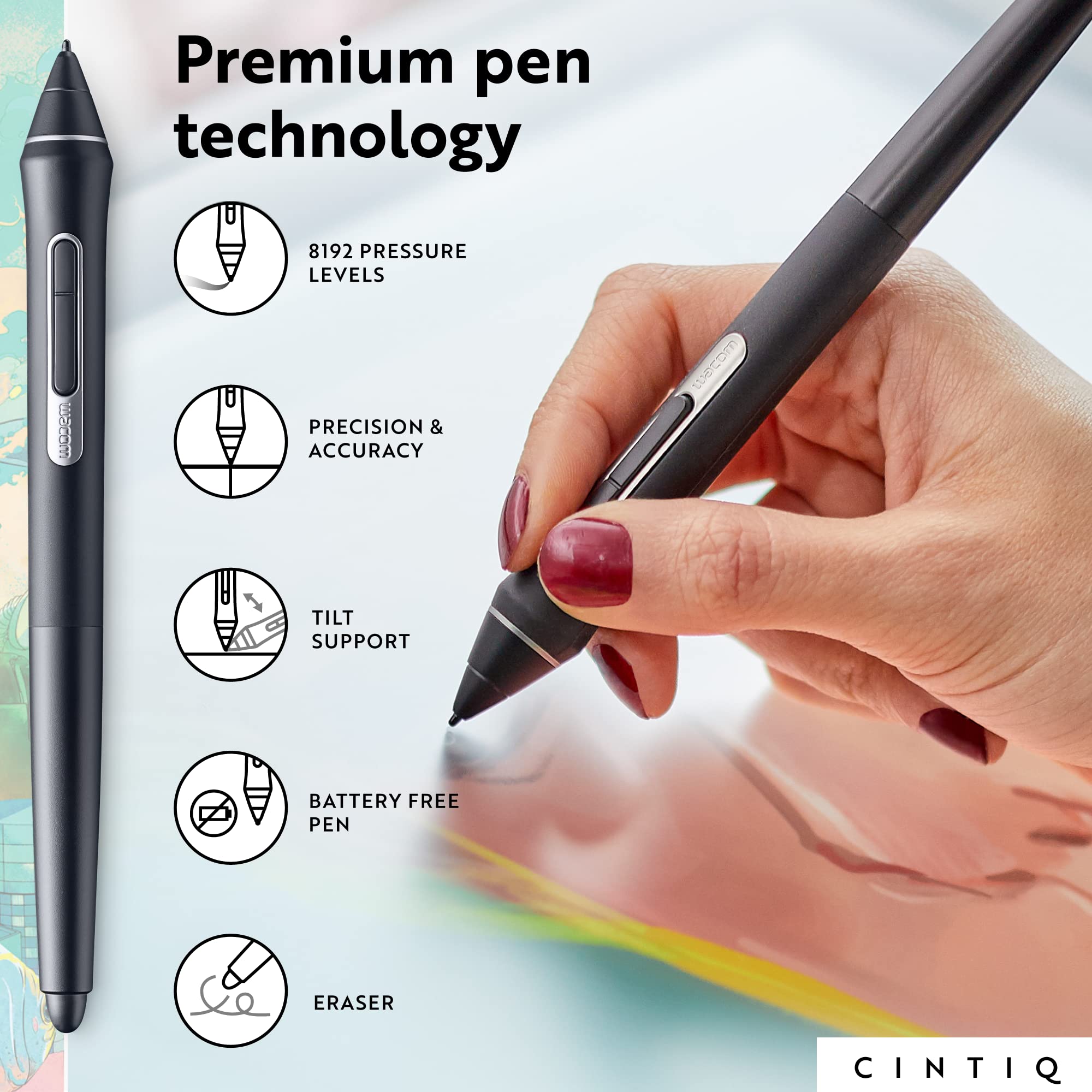 Wacom Cintiq 16 Drawing Tablet with Screen (DTK1660K0A)