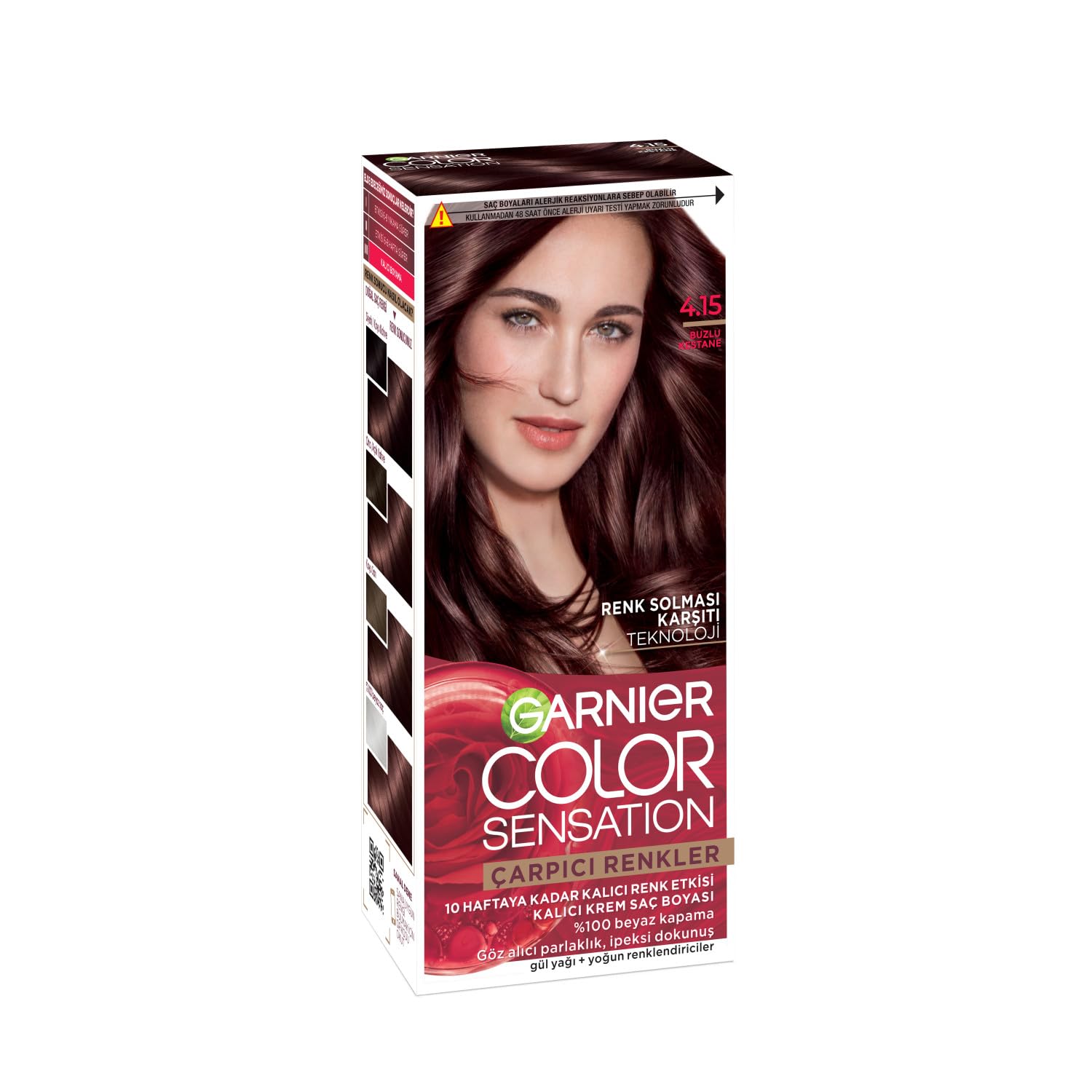 Garnier Çarpıcı Renkler Yoğun Kalıcı Saç Boyası No 4.15 Buzlu Kestane
