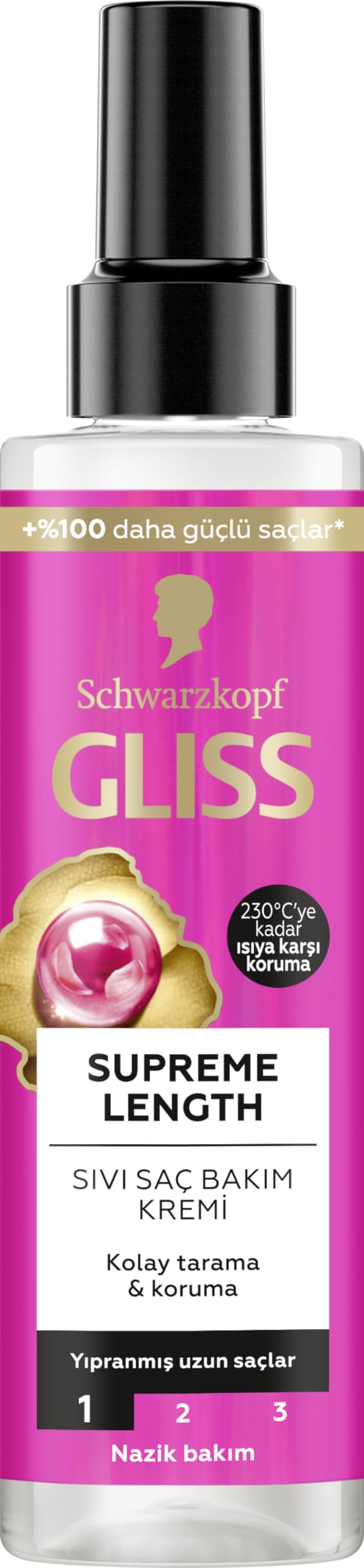 Gliss Supreme Length Koruyucu Sıvı Saç Bakım Kremi - Biotin Kompleksi ve Şakayık Çiçeği Özü ile 200