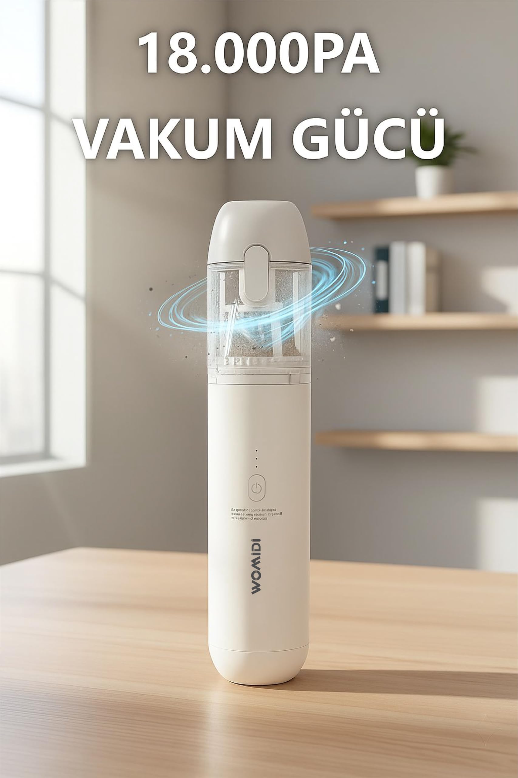 Ev Araç İçi Süpürge 18.000Pa Güçlü Emiş,9 Adet Aksesuar Üfleme Fonksiyonlu, Taşınabilir Mini Süpürge