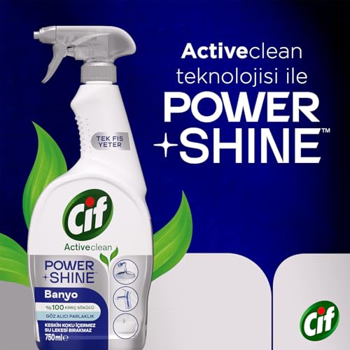 Cif Power & Shine Sprey Banyo İçin Temizleyici ve Kireç Çözücü 750 ml