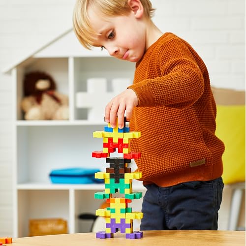 PLUS PLUS 52324 9603272 Ingenious yapı oyuncağı, açık oyun büyük temel karışımı, yapı taşları seti, 150 parça, çok renkli
