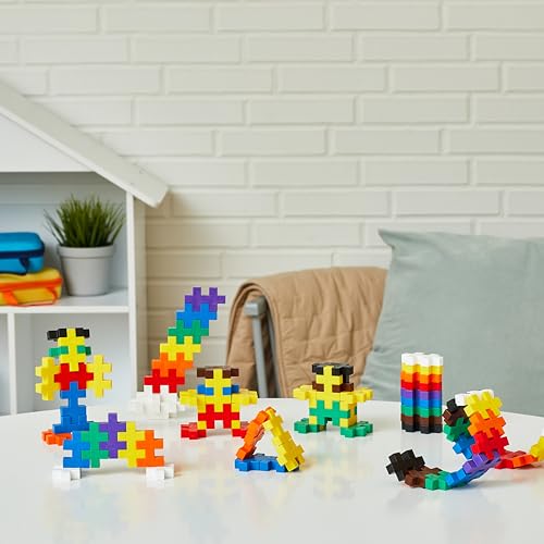 PLUS PLUS 52324 9603272 Ingenious yapı oyuncağı, açık oyun büyük temel karışımı, yapı taşları seti, 150 parça, çok renkli
