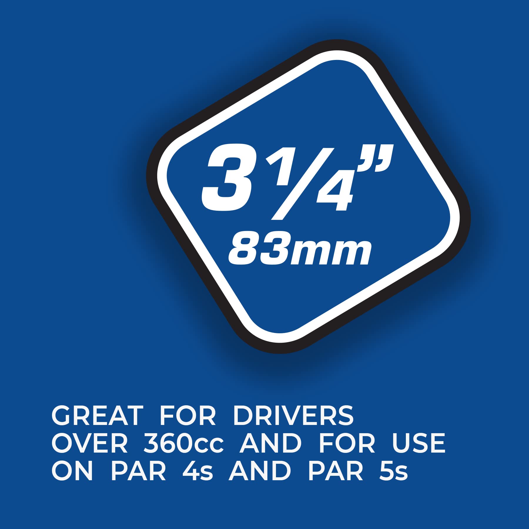 Champ 3-1/4" My Hite FlyTee Beyaz/Siyah Çizgili Golf Tişörtü, 100 Adet