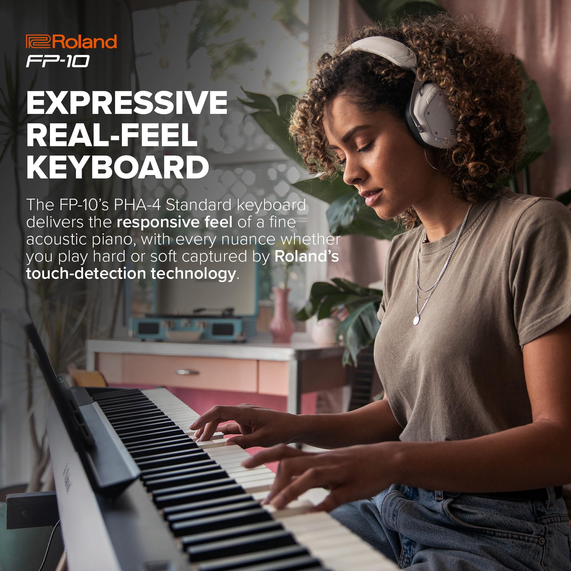 Roland FP-10 Dijital Piyano, ev kullanımı ve uygulama, Black için Taşınabilir 88 Tuşlu Sayısal Piyano, İdeal