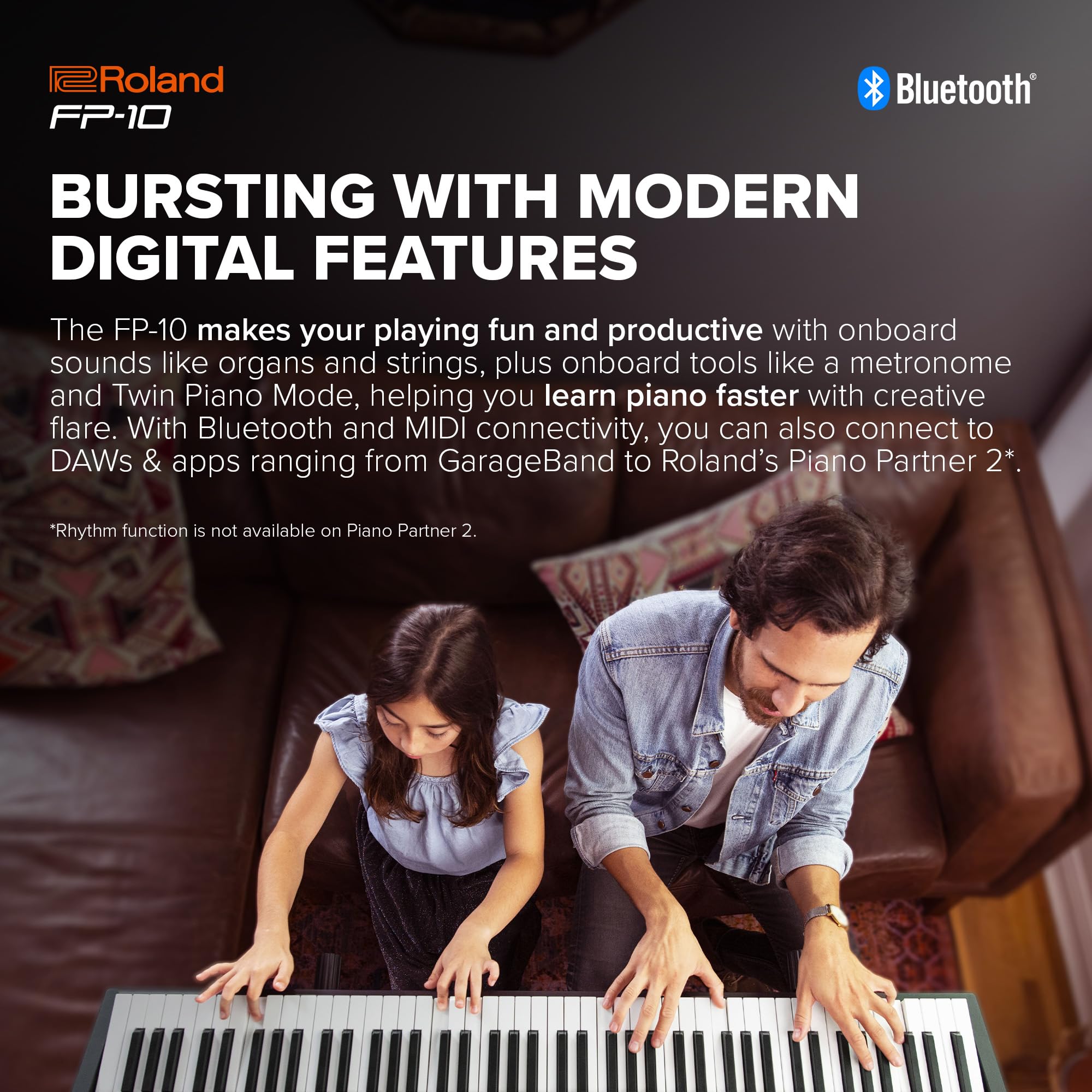 Roland FP-10 Dijital Piyano, ev kullanımı ve uygulama, Black için Taşınabilir 88 Tuşlu Sayısal Piyano, İdeal