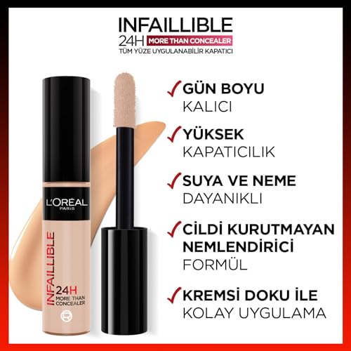 L'Oreal Paris Infaillible Tüm Yüze Uygulanabilir Kapatıcı 322 Ivory