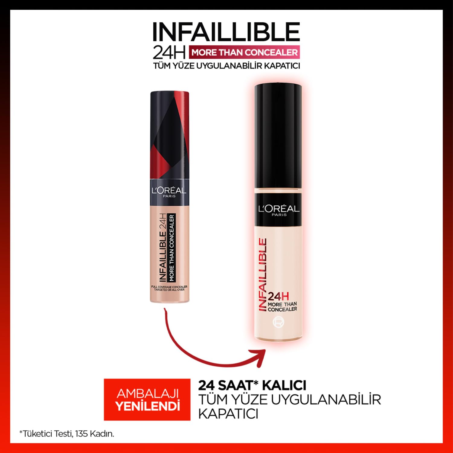 L'Oreal Paris Infaillible Tüm Yüze Uygulanabilir Kapatıcı 322 Ivory
