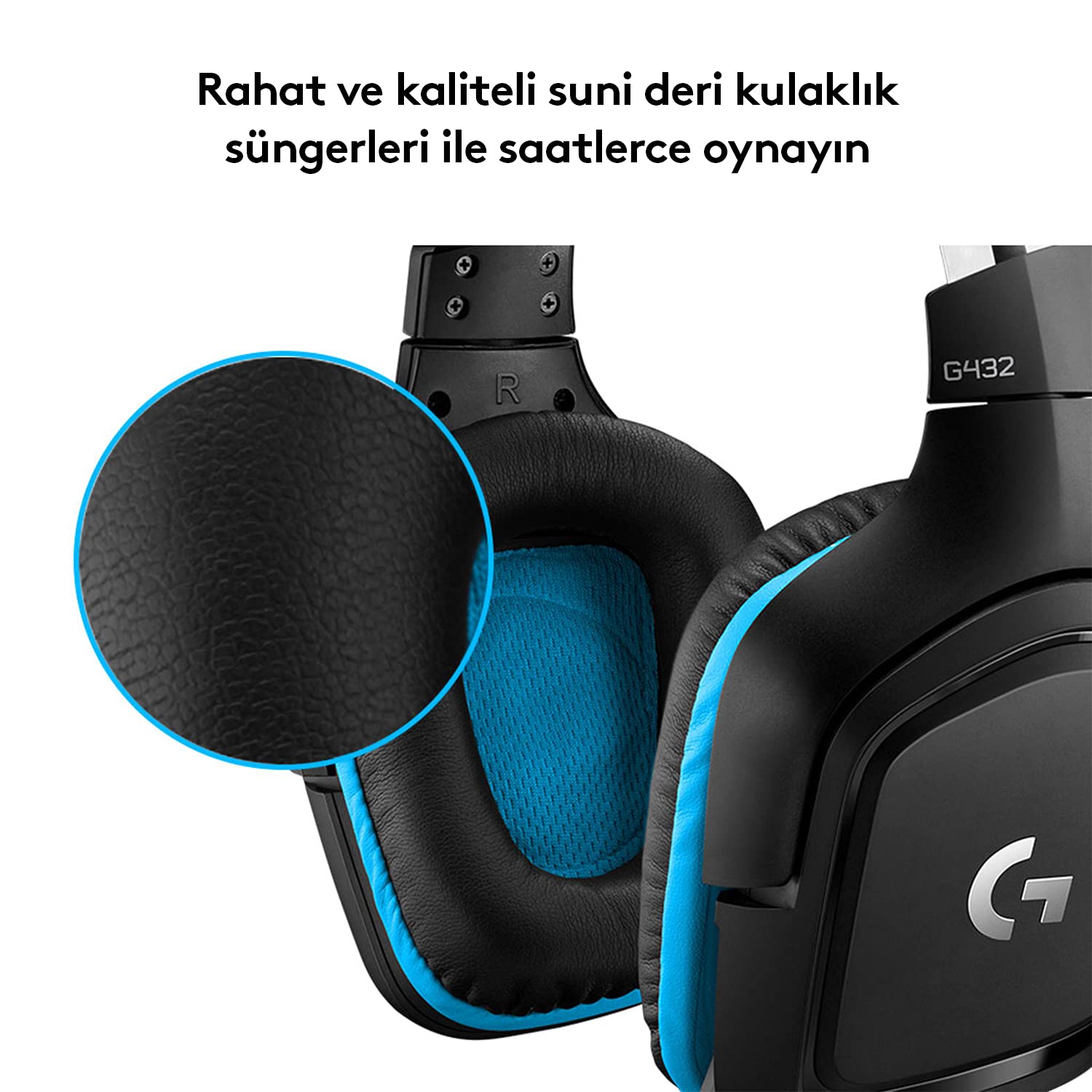 Logitech G G432 Kablolu Oyuncu Kulaklığı, 7.1 Surround Ses, DTS kulaklık: X 2.0, 6mm Mikrofon, Windows, Mac, Nintendo Switch, PS4, Xbox One, Tablet ve Mobil Cihazlarla Uyumluluk, Siyah