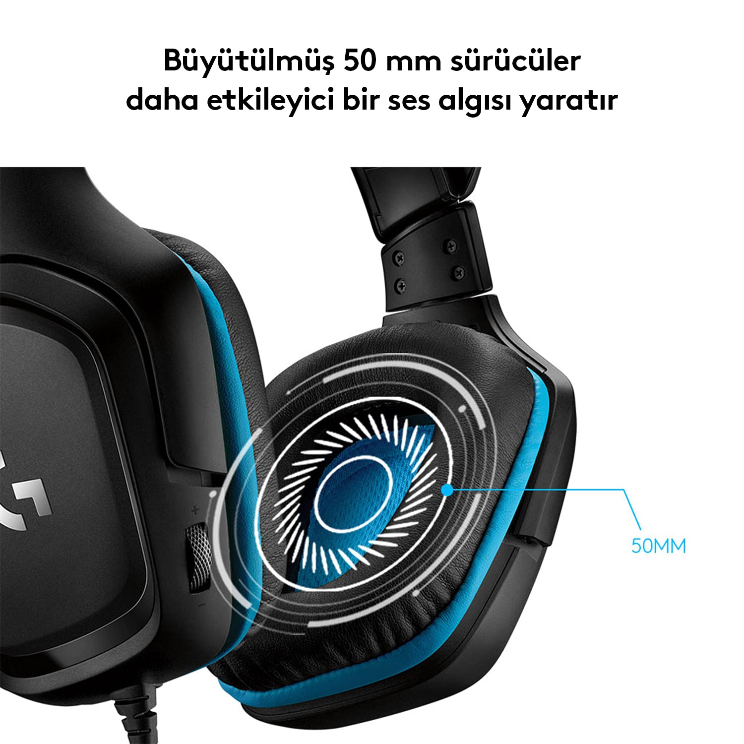 Logitech G G432 Kablolu Oyuncu Kulaklığı, 7.1 Surround Ses, DTS kulaklık: X 2.0, 6mm Mikrofon, Windows, Mac, Nintendo Switch, PS4, Xbox One, Tablet ve Mobil Cihazlarla Uyumluluk, Siyah