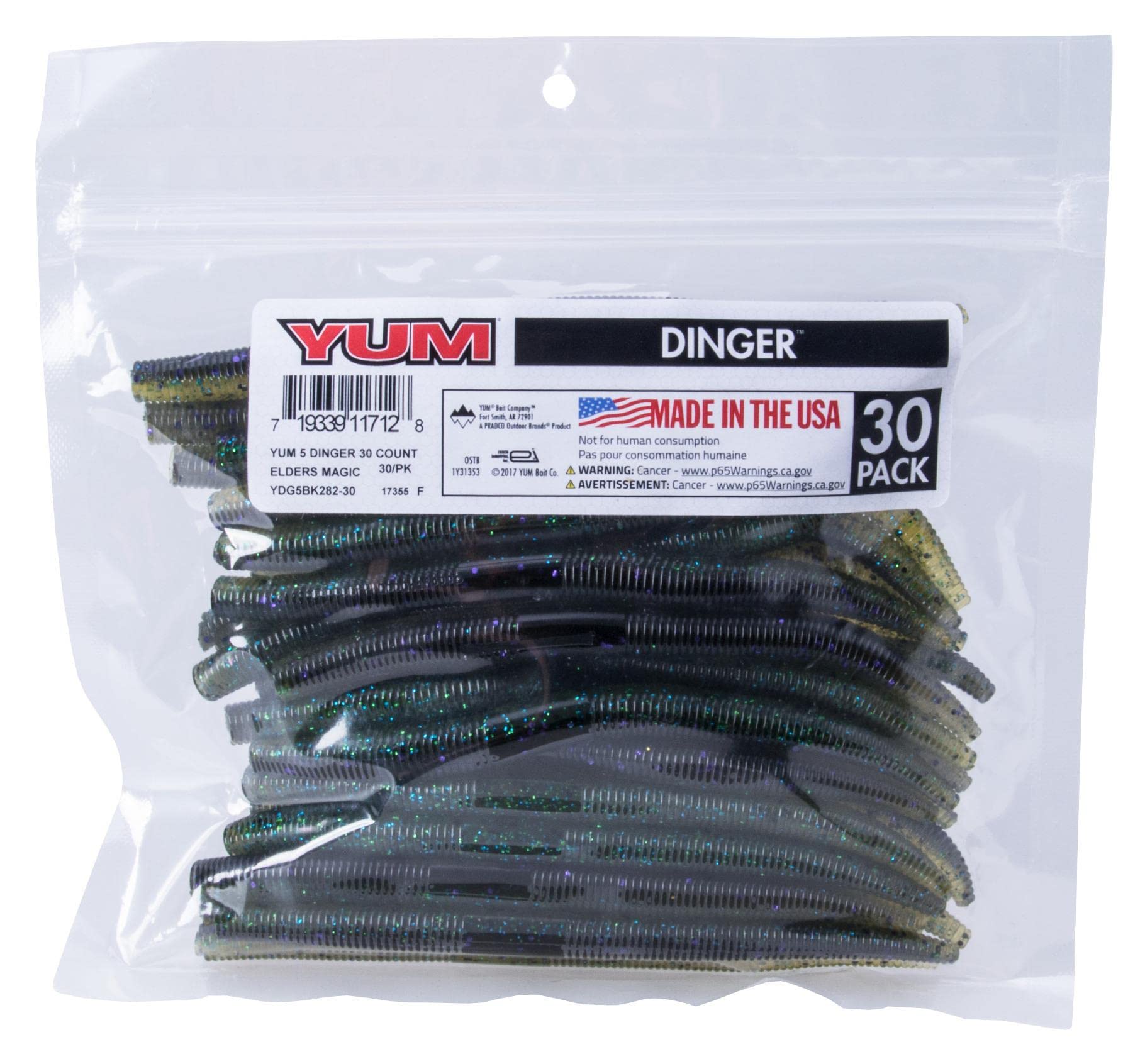 Yum Lures Unisex's YDG5BK282-30 Balıkçılık Aksesuarı, Çok Renkli, Standart