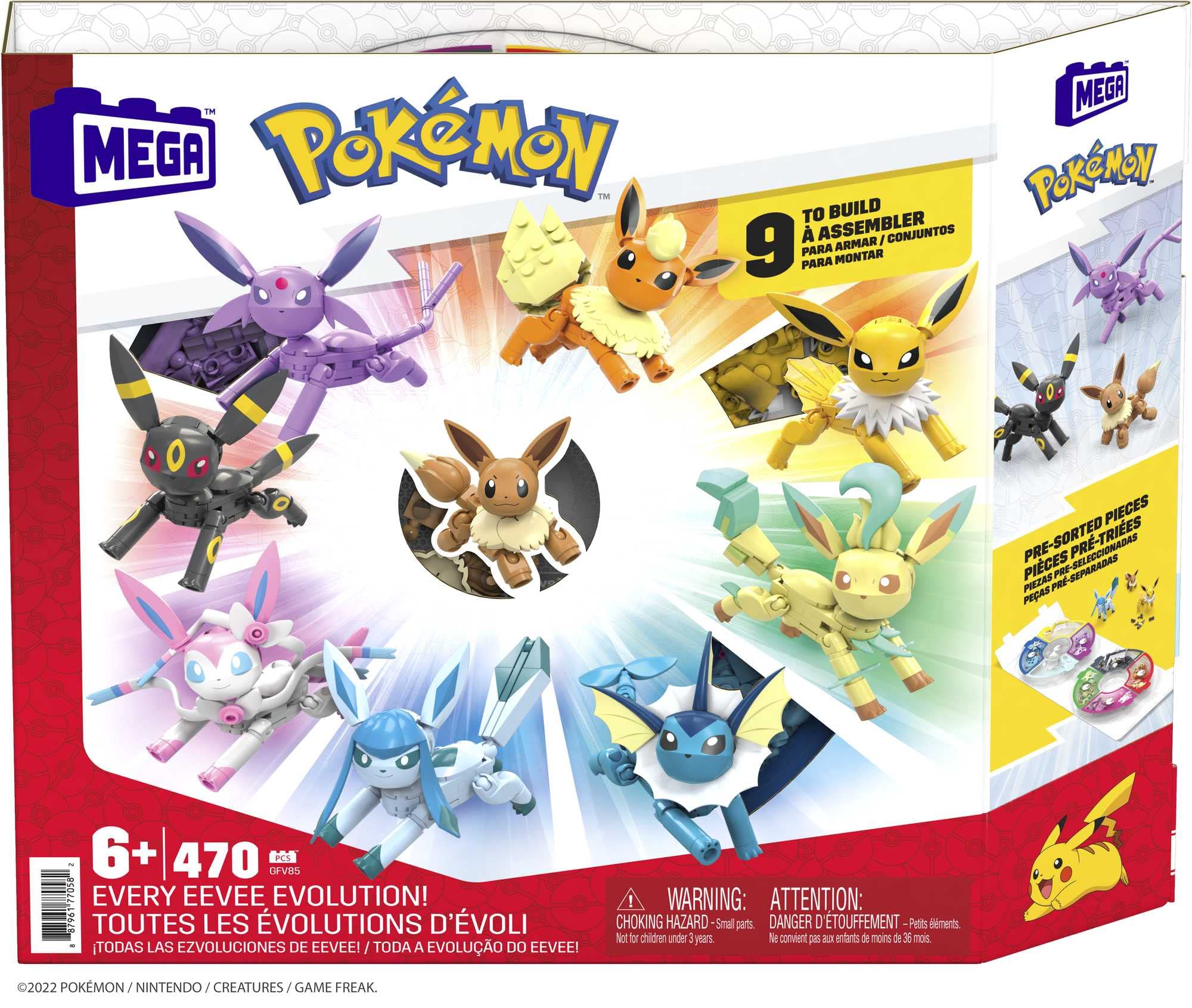 Mega Bloks MEGA Pokémon Eevee Dönüşümleri, 6 yaş ve üzeri, GFV85