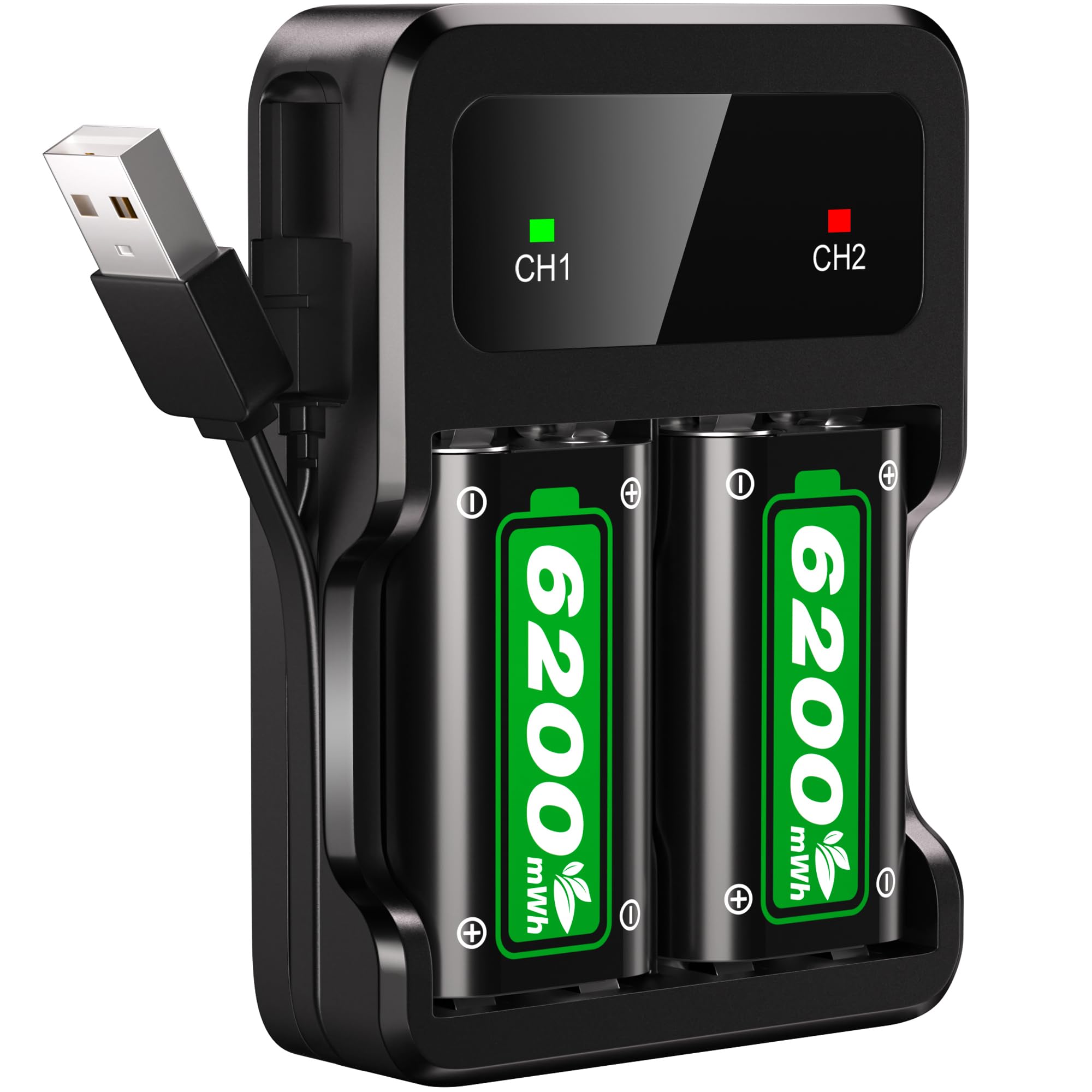 Ukor Xbox One/Xbox Series X|S Xbox One S/Xbox One X/Xbox One Elite Kablosuz Kumanda için Şarj Cihazlı Hızlı Şarj 2600 mAh Şarj Edilebilir Pil Paketleri, Uzun Ömürlü Akıllı Koruma