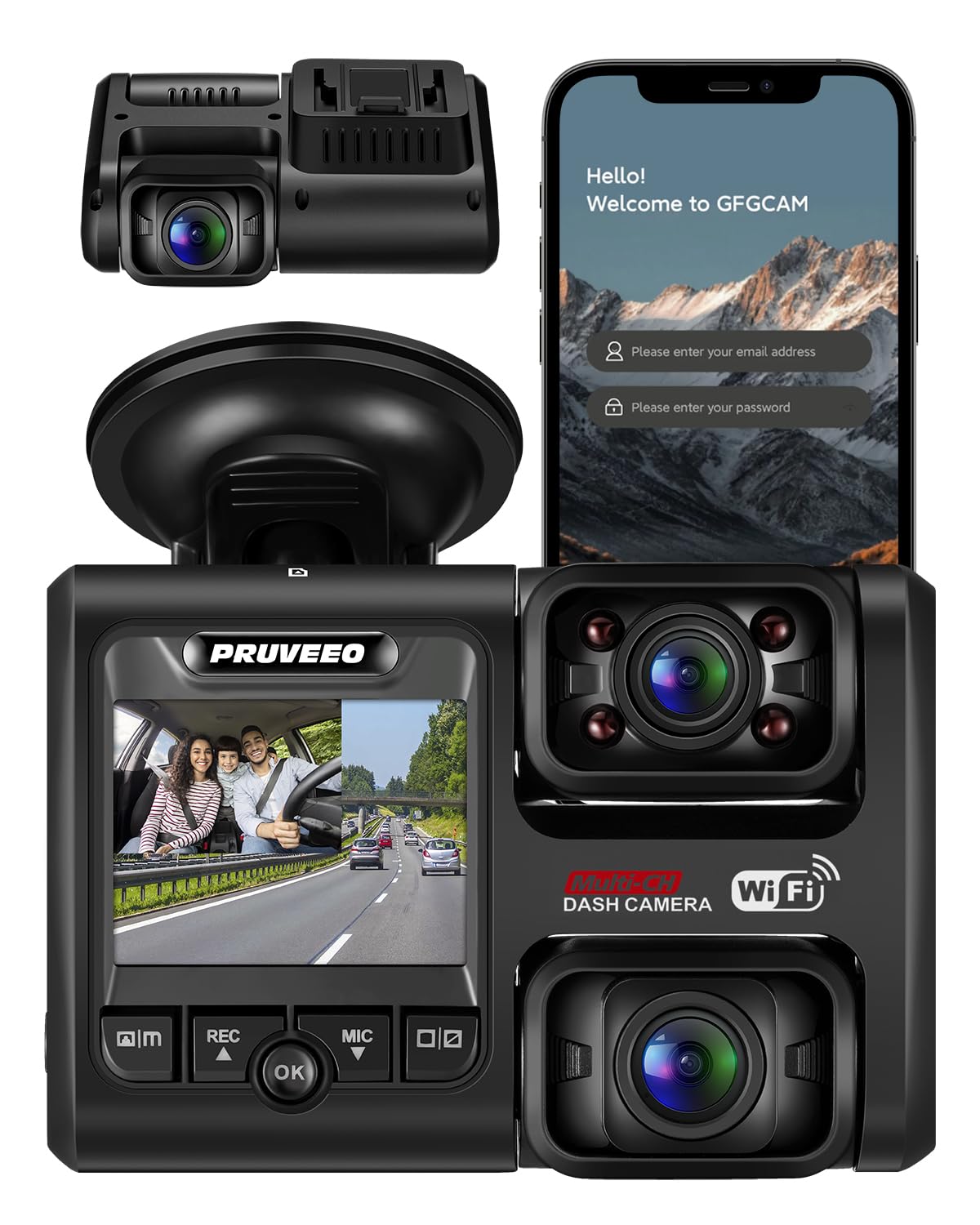 Pruveeo D30 Wi-Fi 4K Araç Kamerası