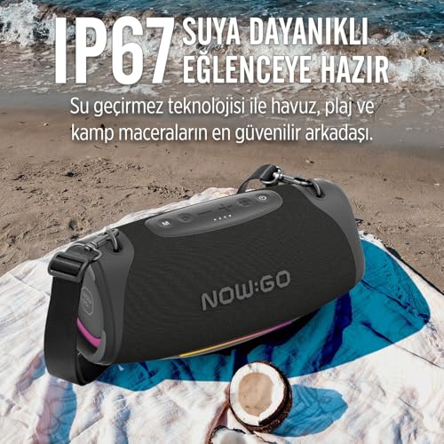 NowGo Storm Lite 80W RGB Super Bass TWS Party Speaker Taşınabilir Kablosuz Bluetooth Hoparlör