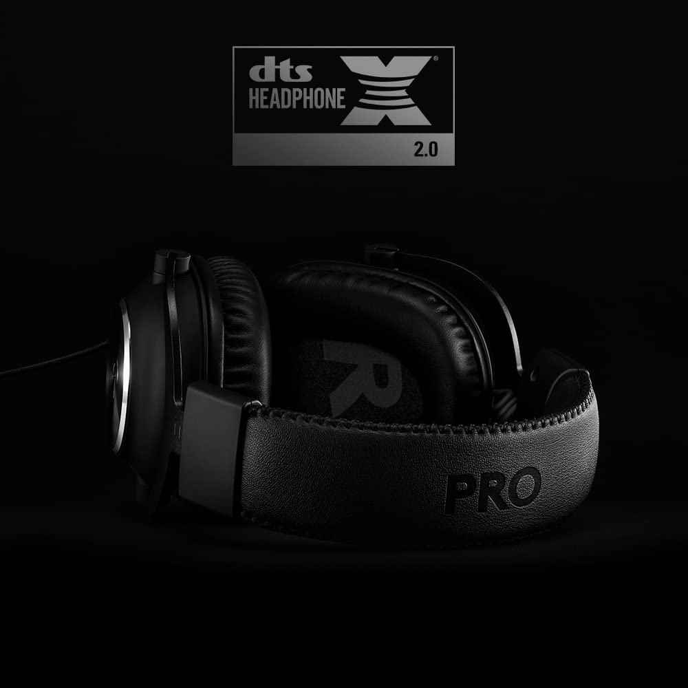 Logitech G Pro X 7.1 Oyuncu Kulaklığı, Blue Voice Mikrofon Teknolojisi, 50 mm Hassas PRO-G Sürücüleri, DTS Kulaklık:X 2.0 Surround Ses, Profesyonel Tip USB Dijital Ses Kartı, 20 Saat Pil Ömrü, Siyah