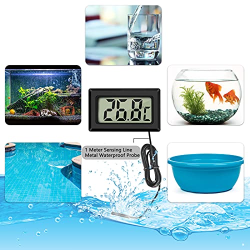 Thlevel Dijital LCD Termometre Sıcaklık Monitörü Harici Sensörü ile Buzdolabı Dondurucu Buzdolabı Akvaryum
