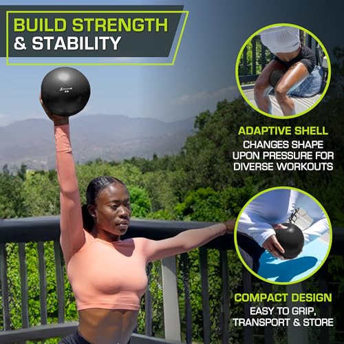 ProsourceFit Ağırlıklı Egzersiz Topu, Pilates Yoga Güç Antrenmanı Fizyoterapi için, 0,9 kg, Aqua Mavi
