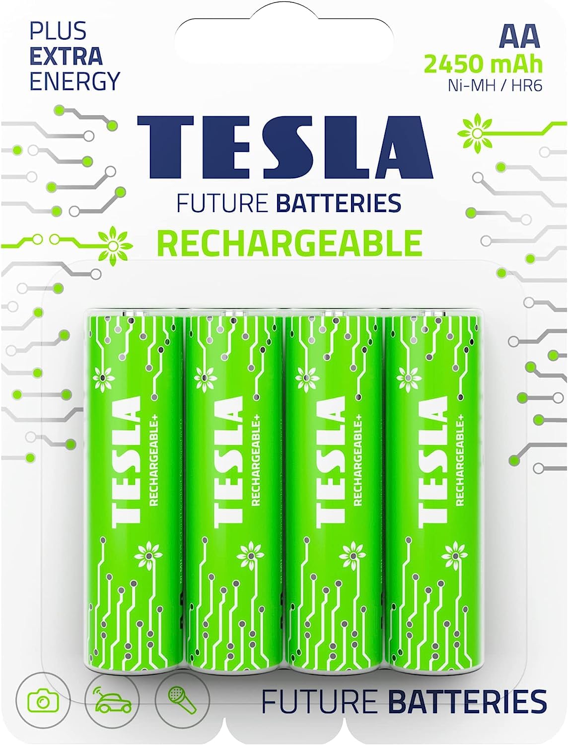 Tesla Şarj edilebilir pil AA (HR06, kurşun kalem pil, blister) 4 adet