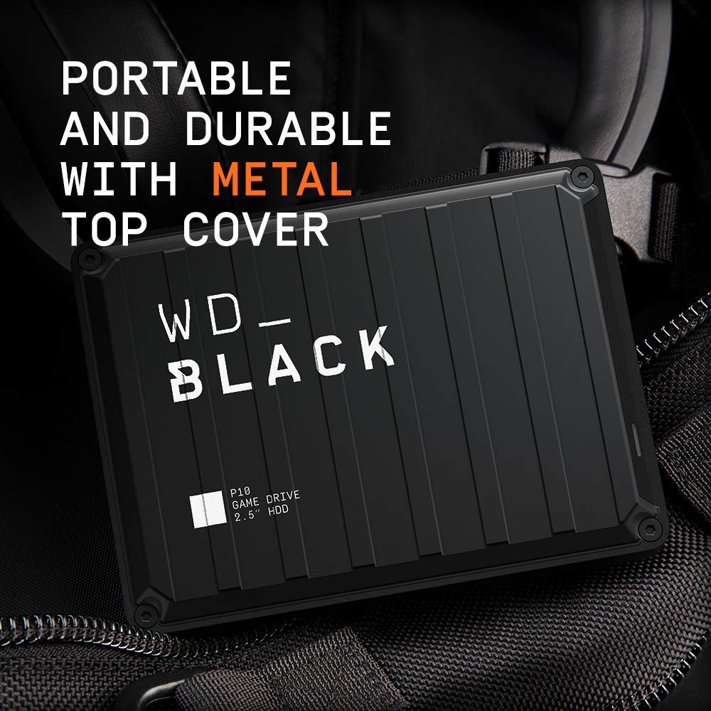 WD Black 5TB P10 Game Drive PC, Mac, Playstation 4 ve Xbox One ile uyumlu, WDBA3A0050BBK-WESN
