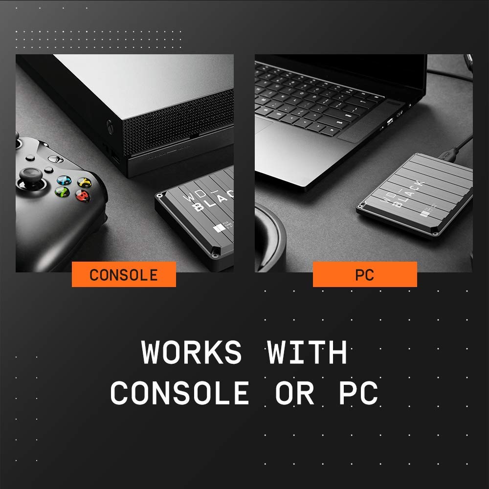 WD Black 5TB P10 Game Drive PC, Mac, Playstation 4 ve Xbox One ile uyumlu, WDBA3A0050BBK-WESN