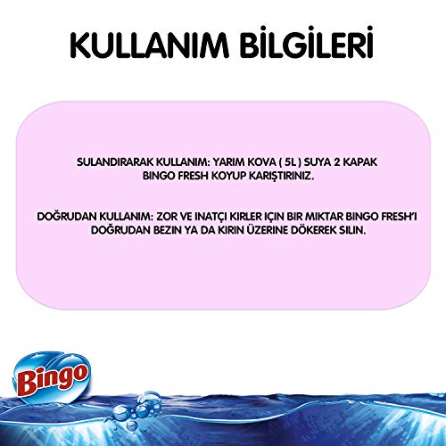 Bingo Fresh Pembe Düşler Yüzey Temizleyici (1 x 2500 mL)