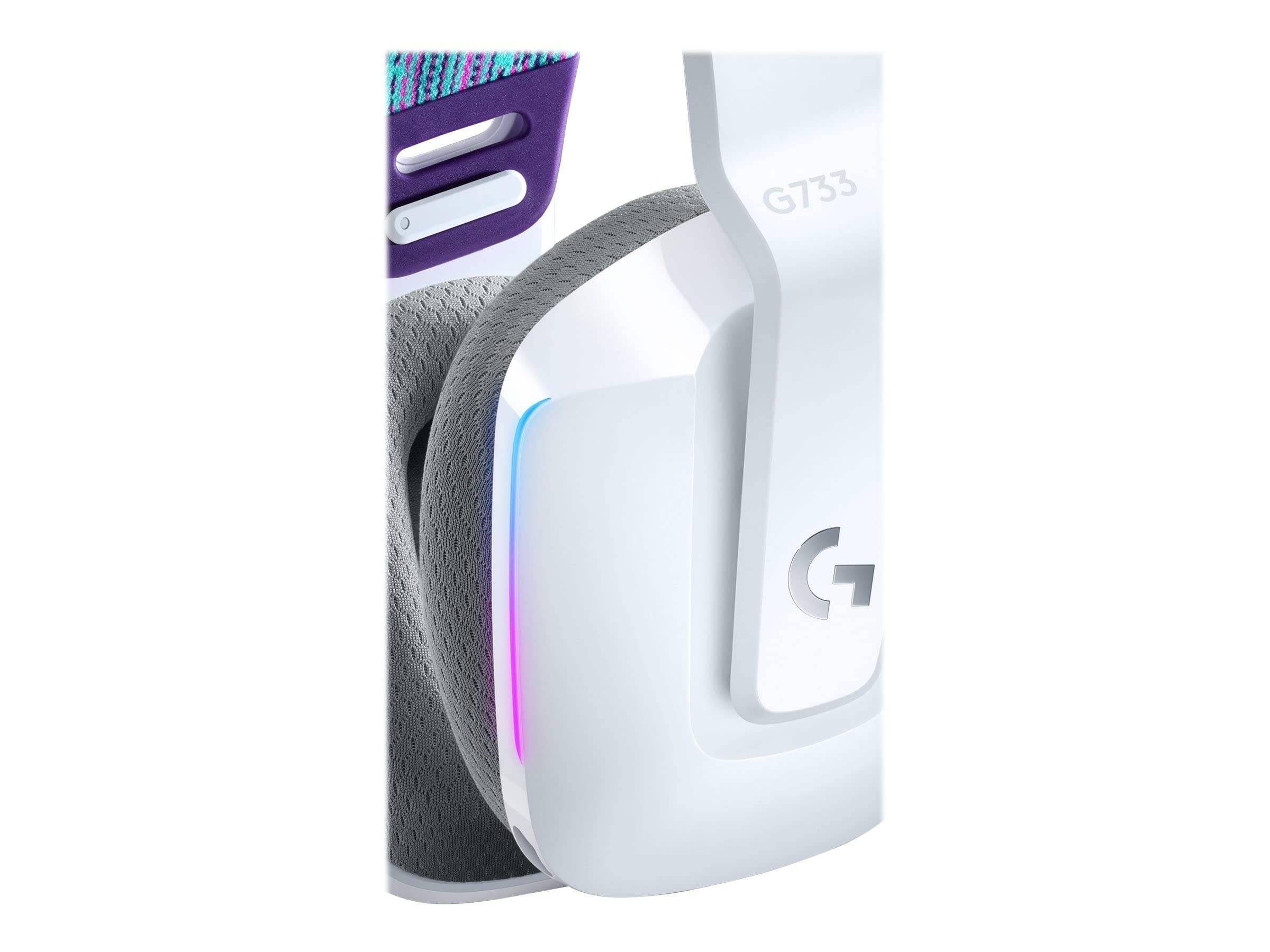 Logitech G733 Lightspeed kablosuz oyun kulaklığı kafa bantlı, LightSync RGB, Blue Voice Mikrofon Teknolojisi, PRO G Hoparlör, Ultra Hafif, 15 Saat Pil Ömrü, 20 m Menzil