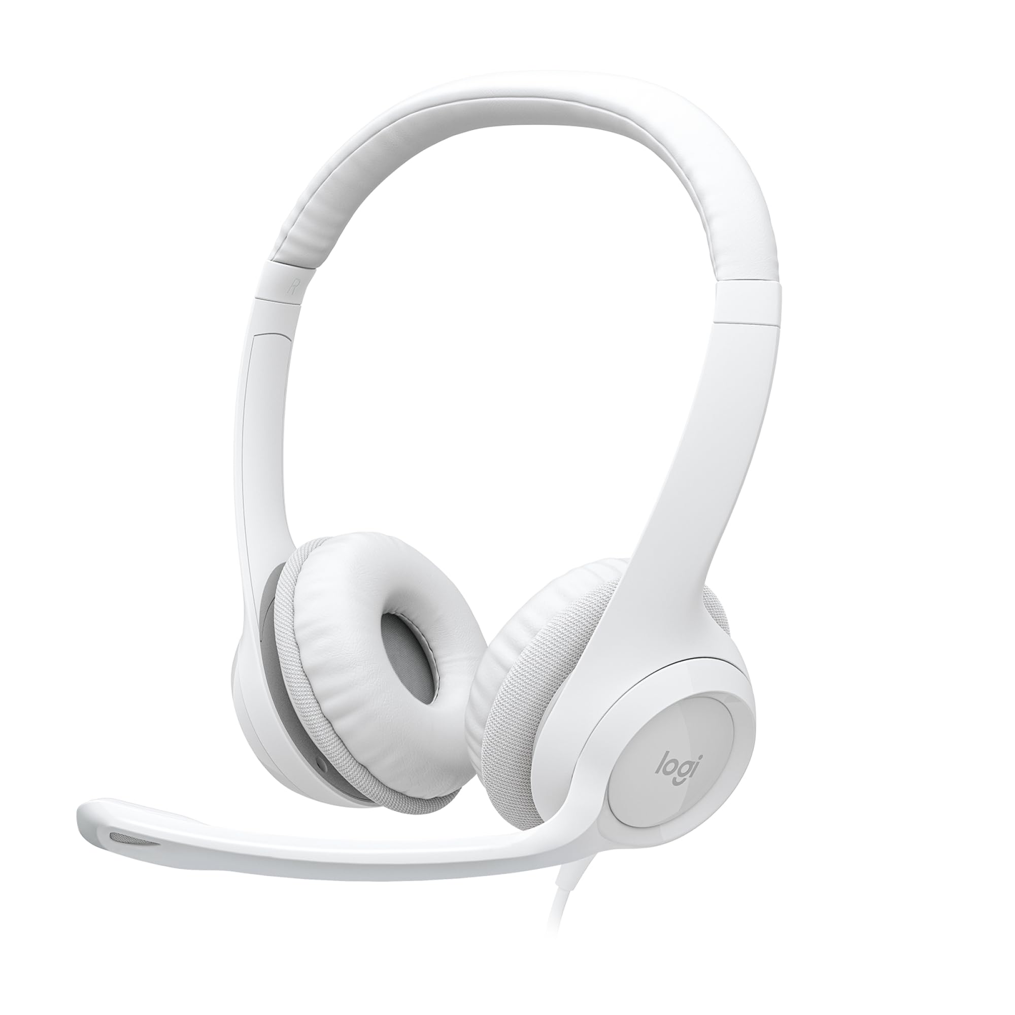Logitech H390 Kablolu Kulak Üstü Mikrofonlu Kulaklık, Dijital Stereo Ses, Katlanabilir Gürültü Önleyici Mikrofon, Kablo Üzeri Denetimler, Beyaz
