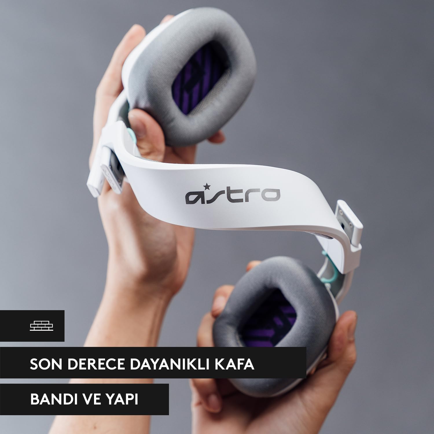 Logitech ASTRO A10 oyun kulaklığı, Gen 2 kablolu kulaklık, kulak üstü oyun kulaklığı, hafif ve sağlam, kolay açılır kapanır mikrofon, 32 mm sürücü, PS5, PS4, Nintendo Switch, PC için, beyaz