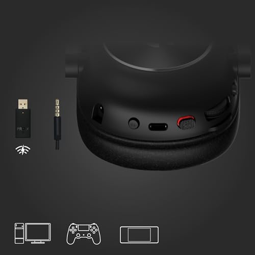 Logitech G PRO X 2 LIGHTSPEED Kablosuz Oyuncu Kulaklığı, Çıkarılabilir Boom Mikrofon, 50 mm Grafen Sürücüler, DTS:X Headphone 2.0, 7.1 Surround, Bluetooth/USB/3.5 mm Aux, PC, PS5, PS4, Switch, Siyah